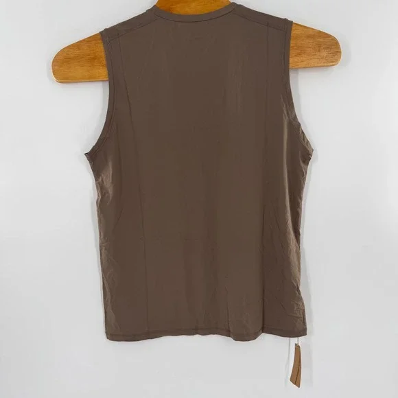 SKIMS Sport Slim Muscle Tank Amethyst Brown Sleeveless Top Large NEW - Picture 9 of 9